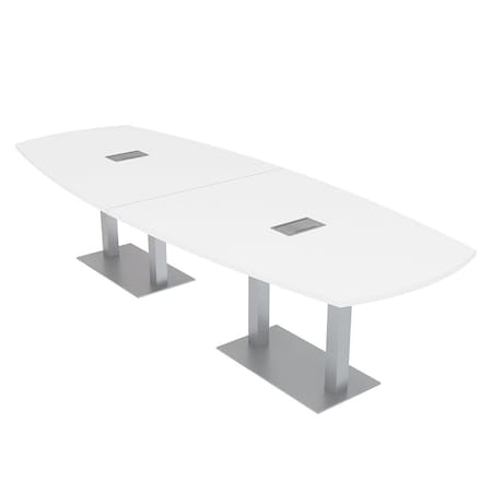 Skutchi Designs 45 in W, 120 in L, 29 in H, Engineered Wood Top, White HAR-ABOT-46X119-DOU-ELEC-XD09